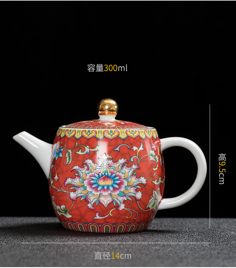 Treasure minister 's ceramic teapot xi shi pot of kung fu tea set small household enamel teapot with filter single pot