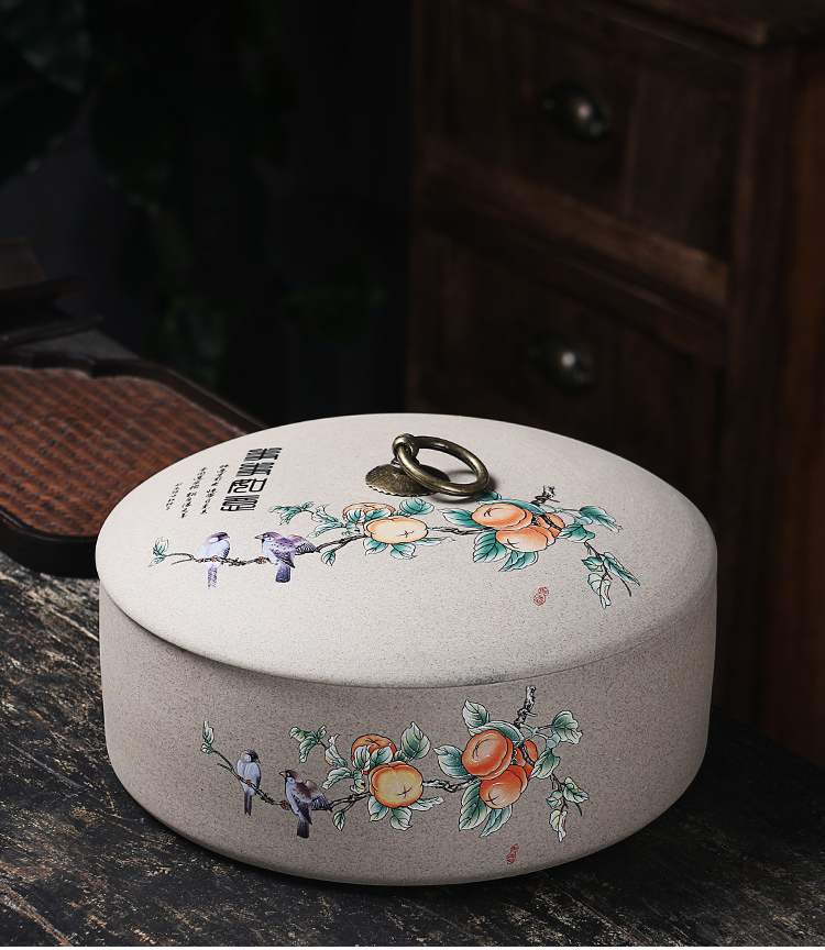 Puer tea cake tea pot ceramic seal can receive a case bigger sizes wake receives white tea tea box of household