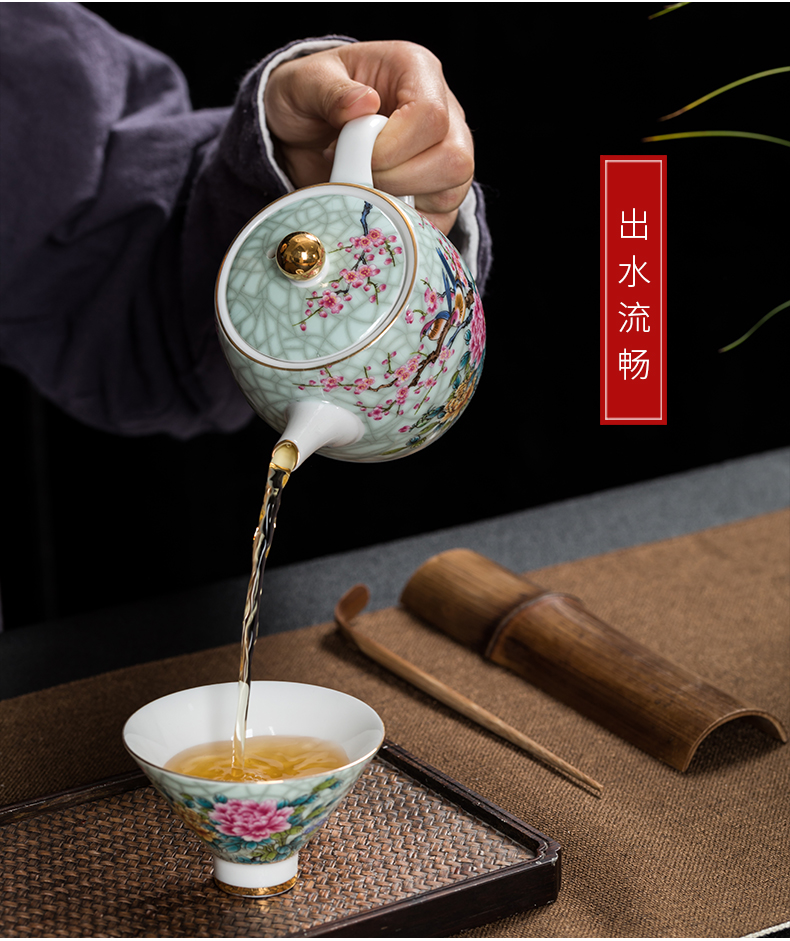 Only three tureen suit ceramic cups kung fu tea set home a single large teapot tea tea bowl