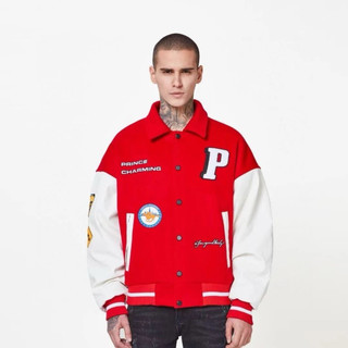 FFF马思唯 Logo毛巾刺绣毛呢棒球服夹克加棉加厚外套国潮情侣男女