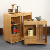 Nian Cheng mobile tea car simple household tea table bamboo set up small apartment balcony multifunctional tea making car water Cabinet
