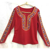 Xinjiang dance performance clothing practice suit top Wur ethnic stage performance dress long-sleeved practice suit female