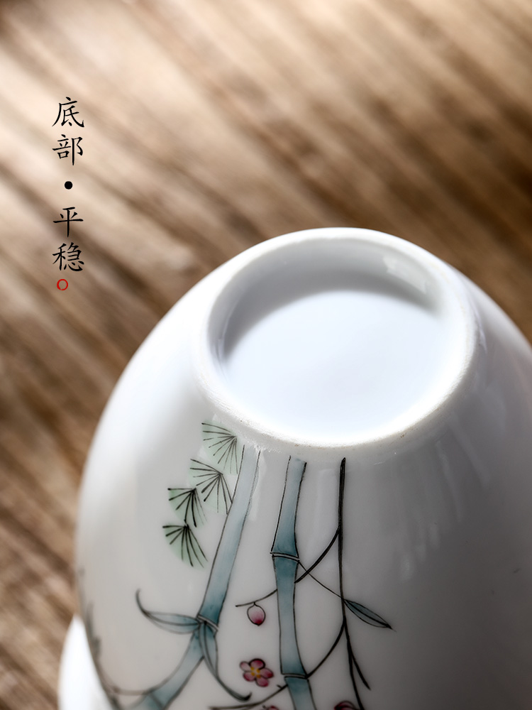 Kung fu tea tea fair keller single jingdezhen pure manual white porcelain points, high temperature resistant fair hand - made ceramic pot