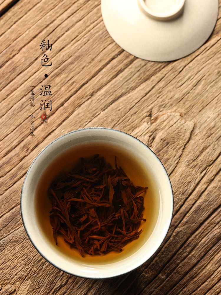 Kombucha tea tureen single jingdezhen tea ware hand - made character pure manual hand grasp tea bowl of hot tea cups