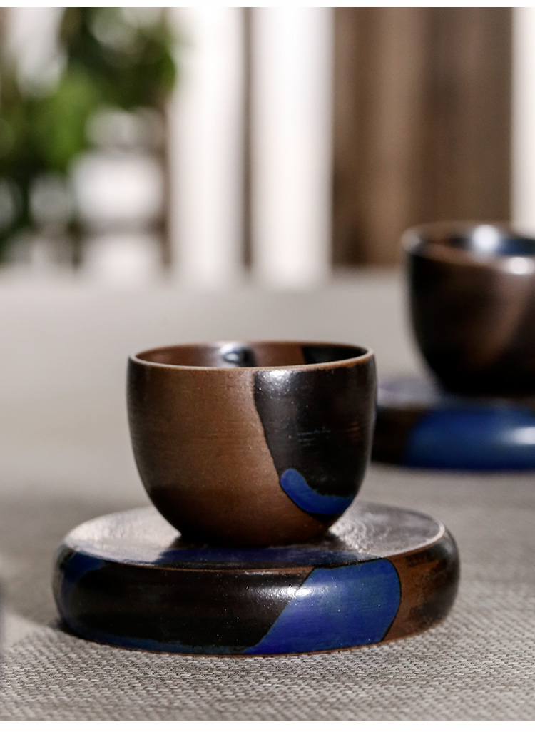 Jingdezhen ceramic masters cup single cup pure manual looks kung fu tea cup sample tea cup with tea