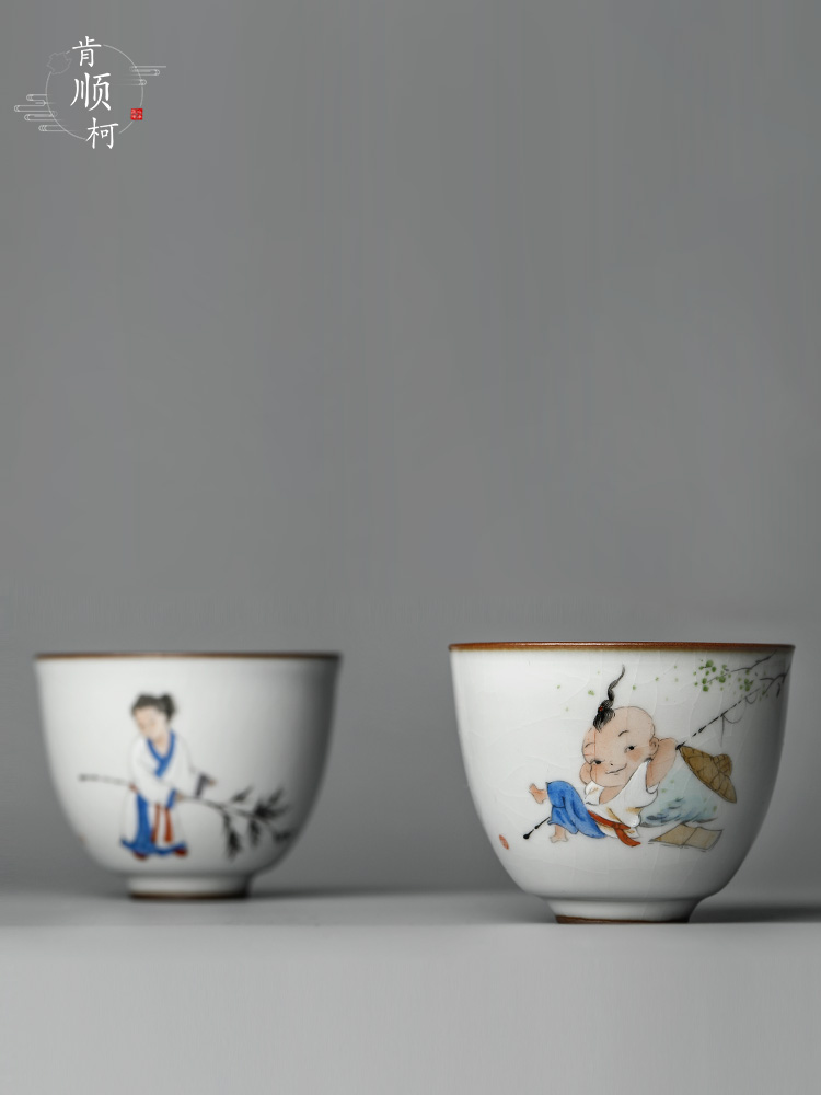 Pure manual your up CPU master cup of jingdezhen kung fu tea set sample tea cup single CPU hand - made tong qu ceramic bowl