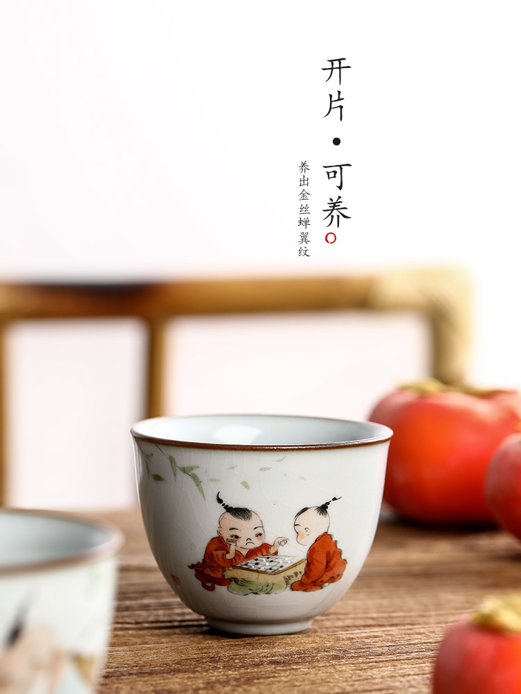 Pure manual your up CPU master cup of jingdezhen kung fu tea set sample tea cup single CPU hand - made tong qu ceramic bowl