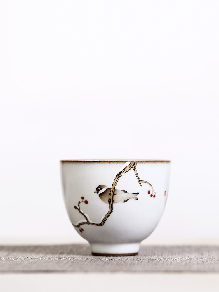 Your up hand - made riches and honour bird cup masters cup pure manual jingdezhen sample tea cup single glass ceramic kung fu tea set