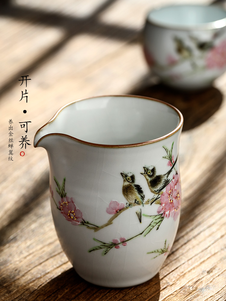 Xu, Jiaxing hand - made peach blossom put water point your up fair can have a cup of tea ware jingdezhen ceramics by hand points to kung fu tea set