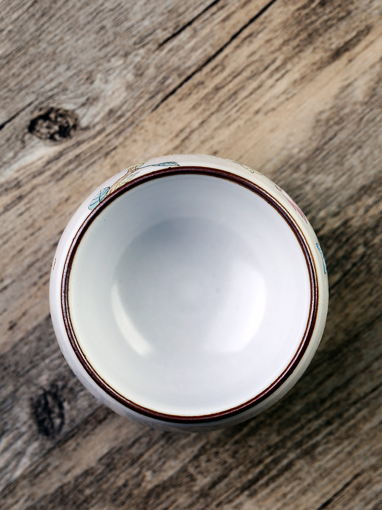 Jingdezhen hand - made teacup checking sample tea cup your up tree peony lotus kongfu master cup participants for a cup of tea