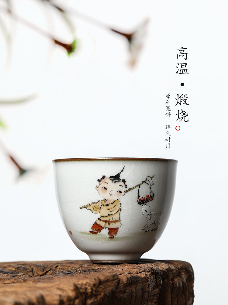 Pure manual your up CPU master cup of jingdezhen kung fu tea set sample tea cup single CPU hand - made tong qu ceramic bowl