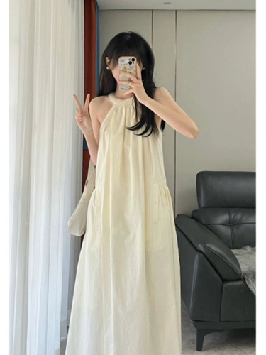 Хлопковое летнее платье, сексуальная весенняя длинная юбка, французский стиль