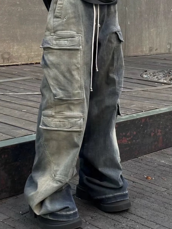 Spot 23Ss Cargo Drkshdw Washed Gray Jeans Cargo Pants Capper Wookvibe Same Style