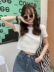 . Sexy ngắn tay t-shirt 2020 phong cách mới của phụ nữ đáy xuống phiên bản thời trang hiển thị mỏng 100 áo khoác ngắn 