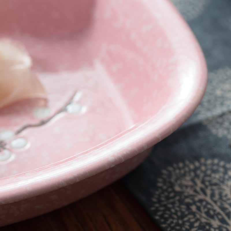 Dumplings dribbling vinegar dish of sauce dish household creative name plum flower ceramic plate breakfast tray tray banquet dishes