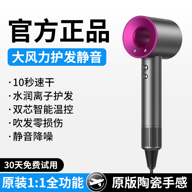 Hair Dryer with Negative Ions for Hair Care, Silent, Fast Drying, Household Use, Strong Wind, 2026 New Model, Powerful Electric Hair Dryer