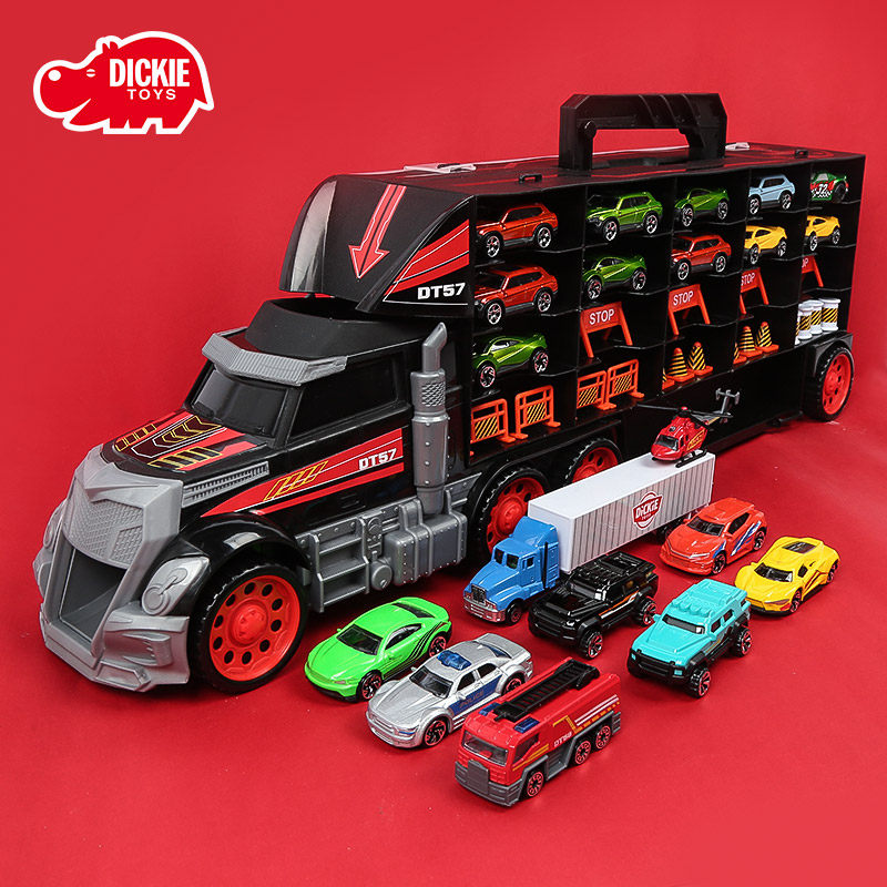 German dickie children handheld container truck alloy toy sets boy truck emulated car model gift