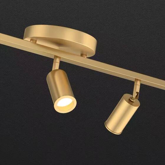 Simple Modern Light Luxury All-Copper Crystal Ceiling Lamp for Living Room, Dining Room, Bedroom, Creative and Elegant Lighting Fixture