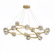 Modern Minimalist All-Copper Light Luxury Living Room Chandelier with Round Crystal Ball, Nordic High-End Trendy Bedroom and Dining Room Lighting