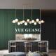All-Copper Cream-Style Restaurant Pendant Light, Modern Minimalist Creative Magic Bean Strip Light, Light Luxury Bar Counter Dining Room Lighting