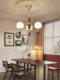 American Retro All-Copper Vintage-Style Living Room Chandelier, French-Style North American Walnut Wood Bedroom Study Solid Wood Lighting Fixture