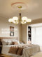 All-Copper American-Style Vintage Living Room Chandelier, New Simple French Retro Walnut Wood Bedroom and Study Lighting Fixtures