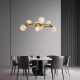 All-Copper Light Luxury Minimalist Modern Living Room Chandelier, High-End Creative Dining Room Bar Chandelier, Italian Minimalist Atmospheric Lighting Fixtures