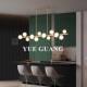All-Copper Cream-Style Restaurant Pendant Light, Modern Minimalist Creative Magic Bean Strip Light, Light Luxury Bar Counter Dining Room Lighting