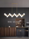 Nordic Light Luxury All-Copper Dining Room Chandelier Modern Minimalist Dining Table Lamp Designer Creative Bar Crystal Strip Lighting