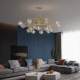 Modern Minimalist All-Copper Magic Bean Living Room Chandelier, Light Luxury and Elegant Bedroom Study High-End Multi-Head Molecular Crystal Lighting Fixture