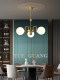 Simple Modern All-Copper Living Room Chandelier, Creative and Unique Dining Room Glass Lighting, Nordic Designer Bedroom Study Lamp