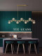 Nordic Light Luxury All-Copper Dining Room Chandelier Modern Minimalist Dining Table Lamp Designer Creative Bar Crystal Strip Lighting