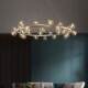 Simple Modern Light Luxury All-Copper Living Room Chandelier, Elegant Dining Room Crystal Lamp, Creative Designer High-End Lighting Fixtures