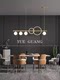 Light Luxury All-Copper Restaurant Crystal Chandelier, Modern Minimalist Creative Personality Bar Counter Dining Room Table Long Designer Lamp