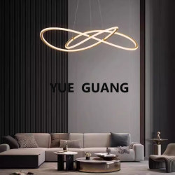 Nordic All-Copper Living Room Chandelier, Minimalist Light Luxury Bedroom, Modern Simple and Elegant Designer Dining Room Led Main Chandelier