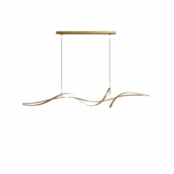 All-Copper Creative Modern Minimalist Restaurant Chandelier Designer Personalized Dining Table Lamp Bar Counter Italian Minimalist Dining Room Lamp