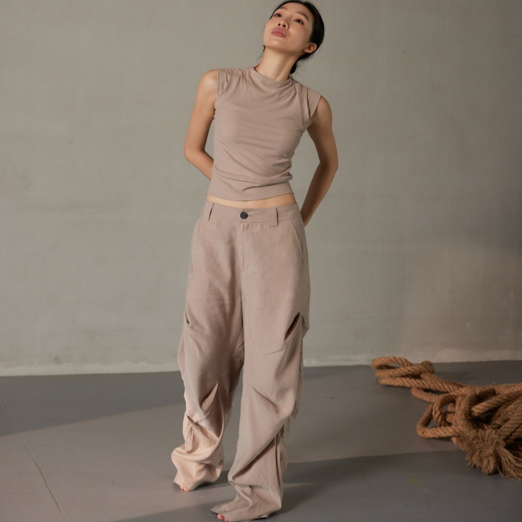 Tight-Fitting Mid-Neck Elastic Vest, European and American Style Vest, Sleeveless Top | Modern Dance Training Series |