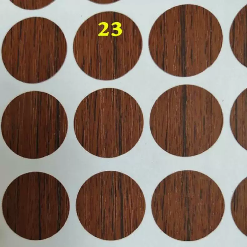 Huanmei nhãn dán lỗ vít bìa đồ nội thất nhãn dán lỗ ba trong một PVC tự dính lỗ bìa nhãn dán lỗ chặn lỗ tự dính nhãn dán hạt gỗ