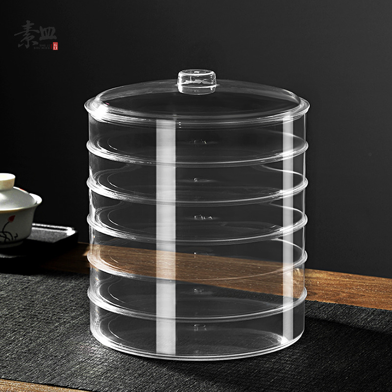 Tea pot tea box Pu-erh tea containing box tea cake transparent box moisture-proof sealed display rack tea packaging box tea cake rack