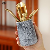 Six Gentleman Set Kung Fu Tea Set Accessories Tea Tool Tea Knife Tea Clip Brass Tea Ceremony Six Gentleman Tea Set Supplies