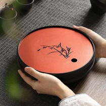 Tea set pot tea tray light luxury modern tea tray water storage type dry bubble table household tea set tea table drain tray