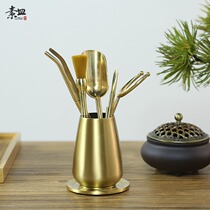 Tea set accessories Tea ceremony six-piece gentleman set Tea making tools Daquan Tea Gentleman six-piece set tea knife Tea set supplies