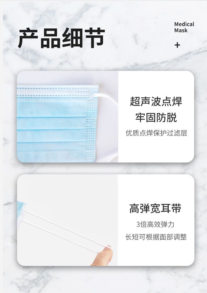 海氏海诺 医用外科口罩 10只*5袋 图7