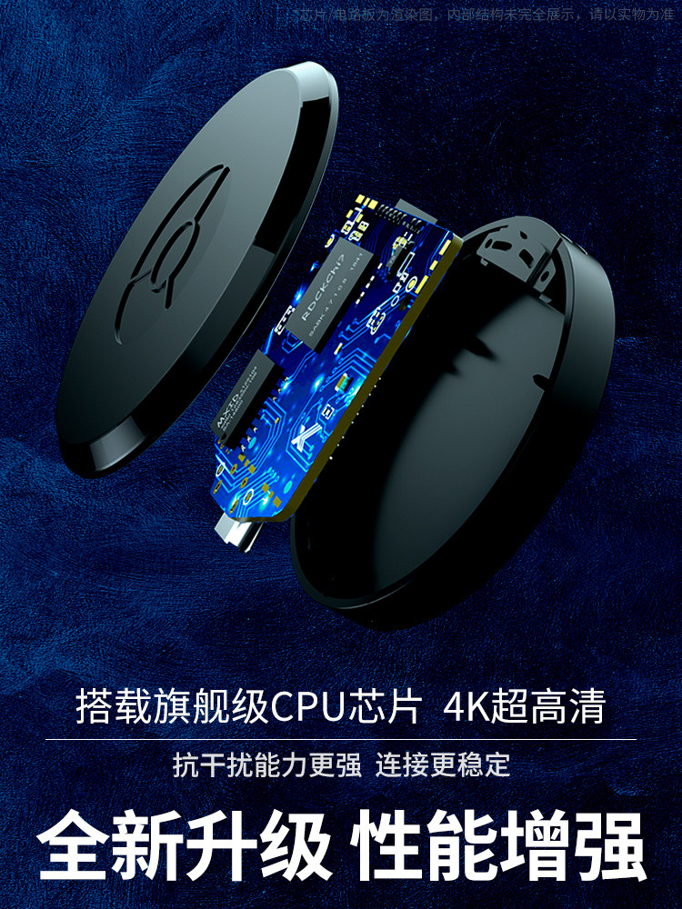 Wireless Screen Projector, Mobile Phone Screen Mirroring Device, Computer Connection to Convert Tv to Hdmi, High-Definition Display Projector