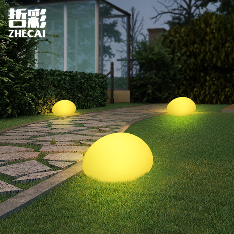 Solar lawn lamp outdoor dark automatically bright grass courtyard ground plug-in garden project lighting landscape decoration