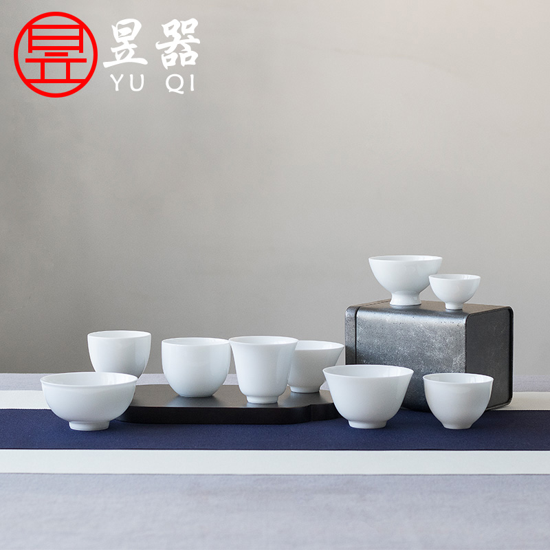 Yu ware jingdezhen ceramic cups of jade pure white porcelain clay sample tea cup made - to - order kung fu tea tea cup