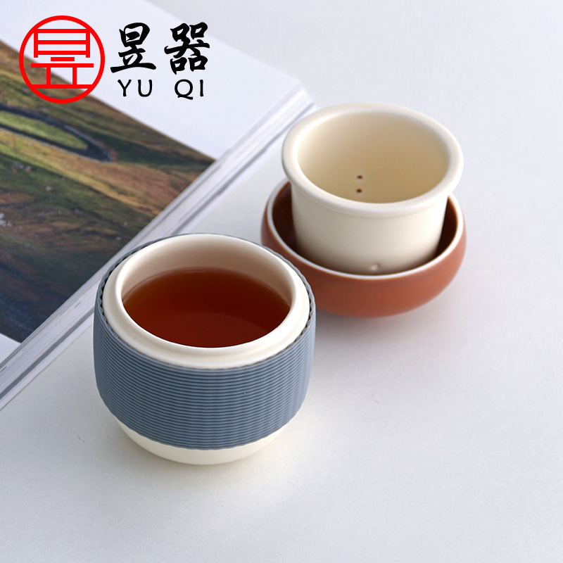 Yu is like a fruit crack cup filter a pot of tea is suing travel portable office cup car ceramic cup