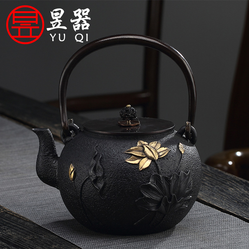 Yu is a Japanese checking iron pot of cast iron pot boil tea machine electricity TaoLu household water tea tea set