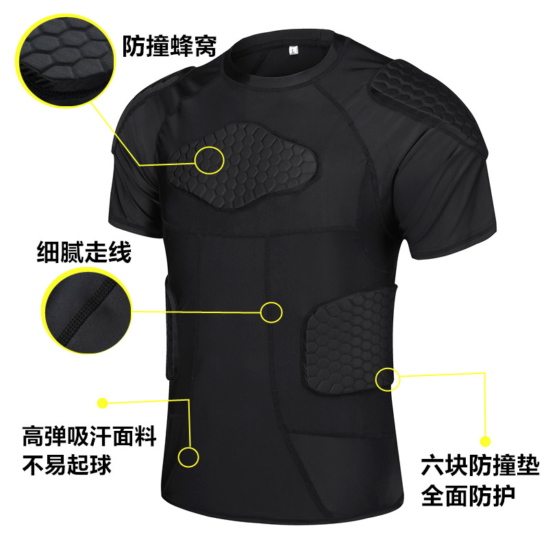 Thiết bị bảo vệ bóng rổ được trang bị đầy đủ bộ áo chống va chạm bóng đá thủ môn tổ ong miếng đệm đầu gối khuỷu tay bảo vệ bóng đá kích thước lớn - Dụng cụ thể thao băng gối thể thao