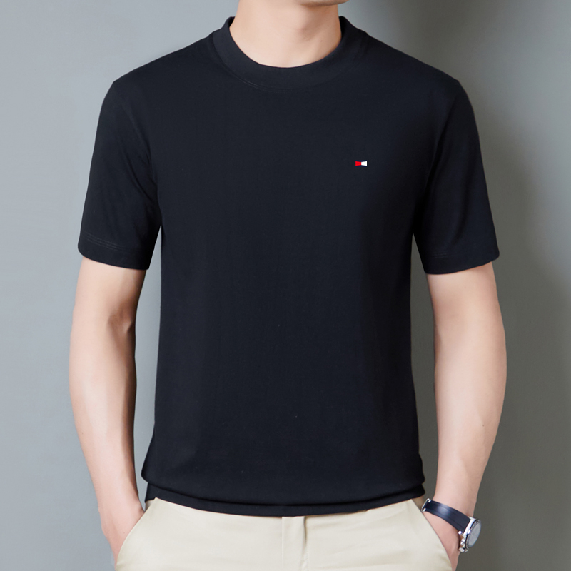 Authentic American Tommy Short-Sleeve T-Shirt for Men, Spring and Summer, Pure Cotton, No-Iron, Loose Fit, Versatile Top, Crew Neck Authentic American Tommy Short-Sleeve T-Shirt for Men, Spring and Summer, Pure Cotton, No-Iron, Loose Fit, Versatile Top, Crew Neck